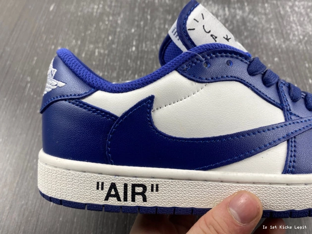 JORDAN CUSTOM SCOTT 1 AIR X X OFF-WHITE TRAVIS DM7890-101 0816